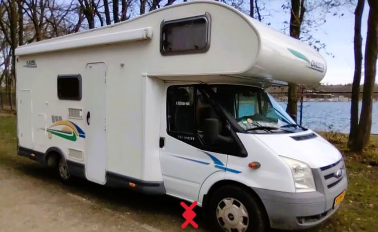 Familien-6p-Klimaanlage, Etagenbett, Solar-Ford-Chausson-Alkoven