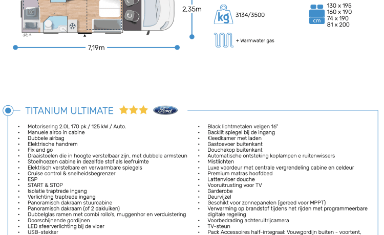 Chausson 720 Titanium - Famillie camper - Volledig uitgerust - Automaat 