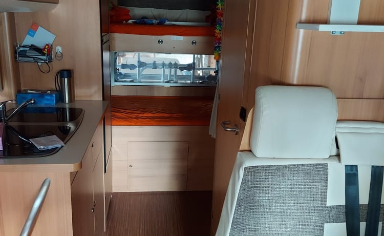 Fully furnished alcove motorhome