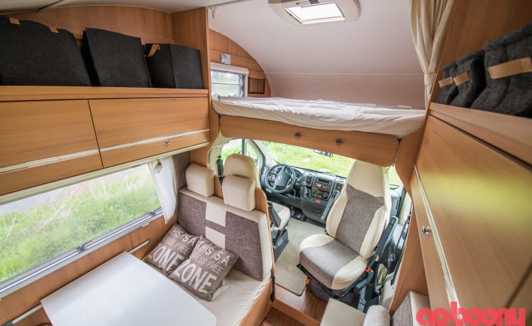 Fully furnished alcove motorhome