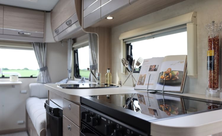 Saltburn motorhome hire  – 6 berth Fiat bus from 2021