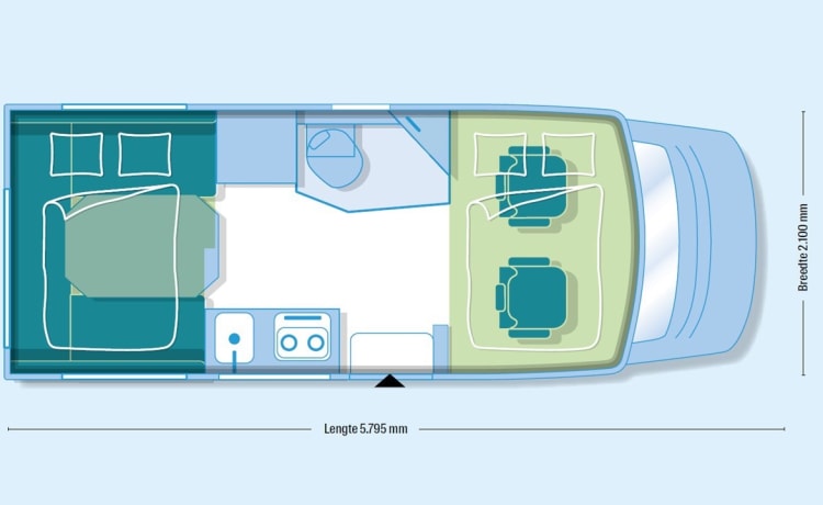 Volkswagen T4 Karmann Camper with round seat