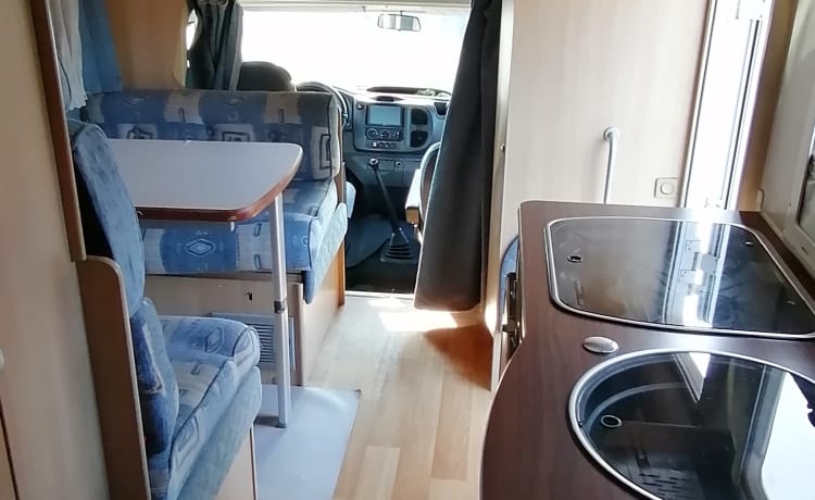 Capitano – De camper van de Kapitein staat al klaar om te vertrekken.