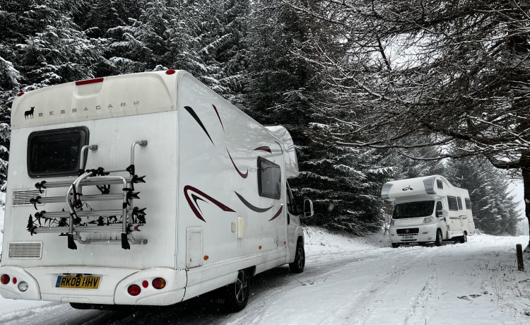 Familie Fiat Bessacarr 5Bett/5Gürtel Wohnmobilvermietung