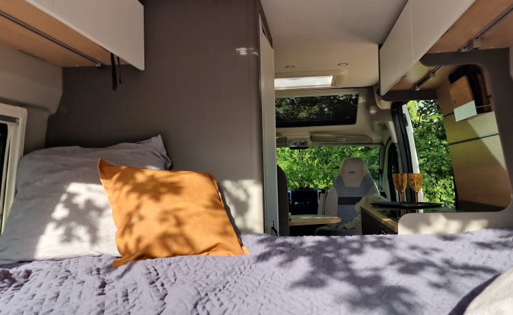 Kinderdijk – Luxury 6m hardy off grid bus camper with many extras