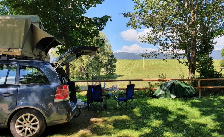 DTBD 140S roof tent + Opel Zafira