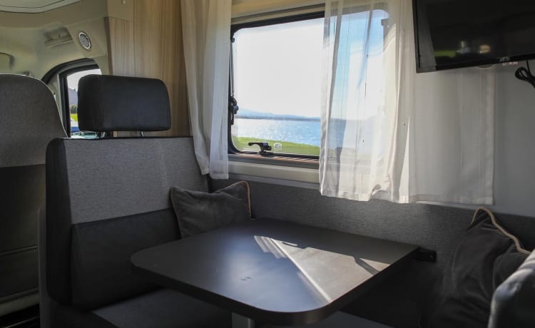 Saltire sunsets Motorhome hire  – 6 berth Fiat alcove from 2021