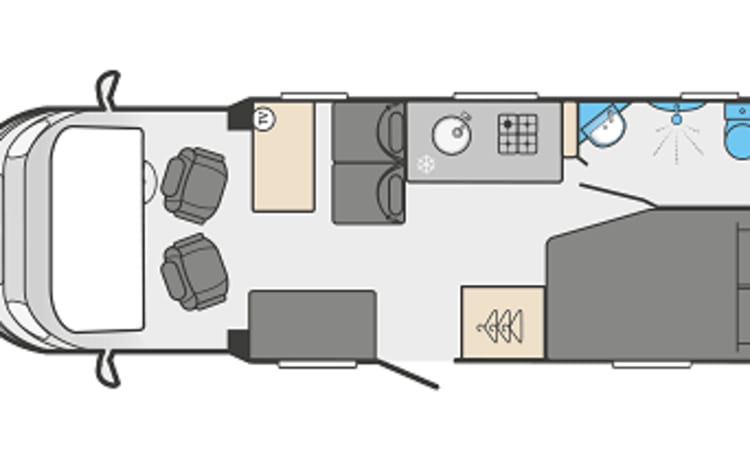 XXM – Swift Edge 464 Französisches Festbett