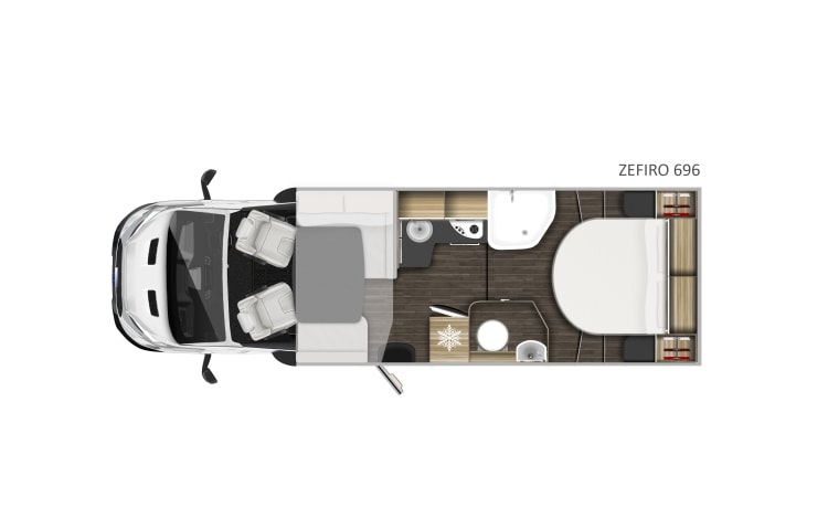 Cruz – Wohnmobil – Schlafmöglichkeiten für 5 – Reisen 5