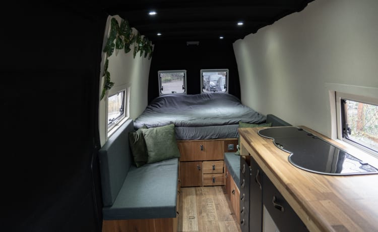 Benzie – Off grid luxe 2p Mercedes-Benz camperbus