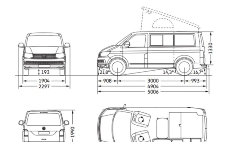 Jimo – Van Vw californië nieuw voor 4