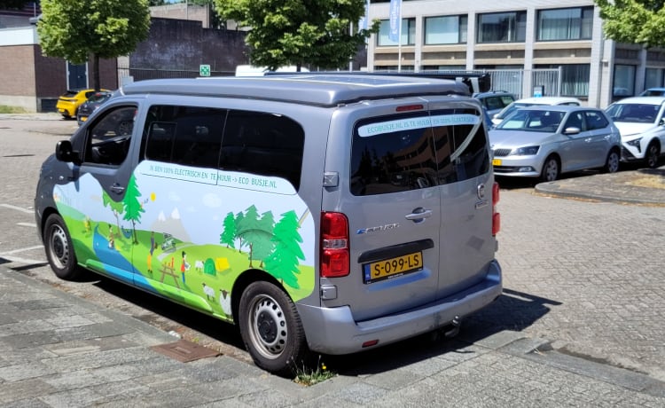 Ecobusje – Tweepersoons elektrisch kampeerbusje van Ecobusje