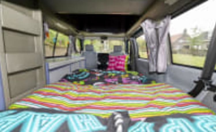 Happy - VW T4 California confortable et robuste avec toit de couchage