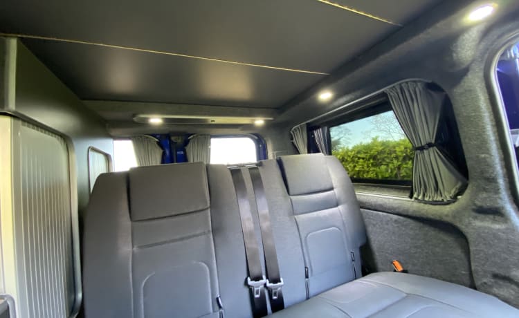 Luxe 4-persoons klapdak met Isofix-stoelen - Ford Transit Custom
