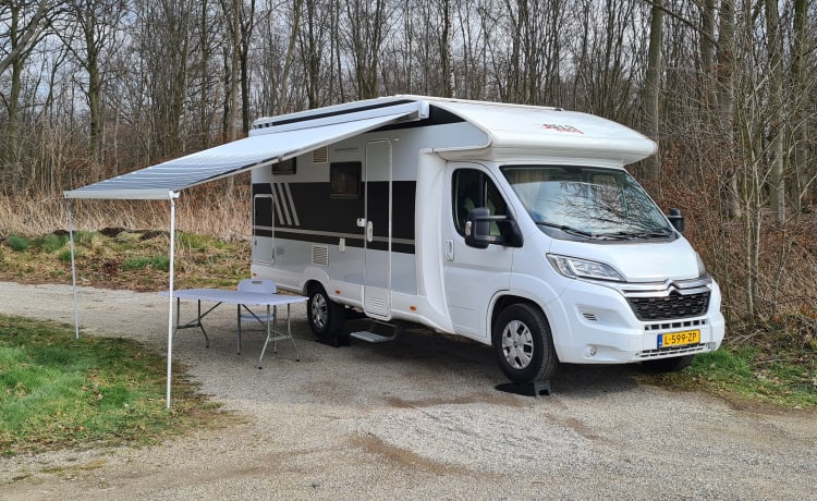 Dolly – Luxury camper with plenty of storage space.