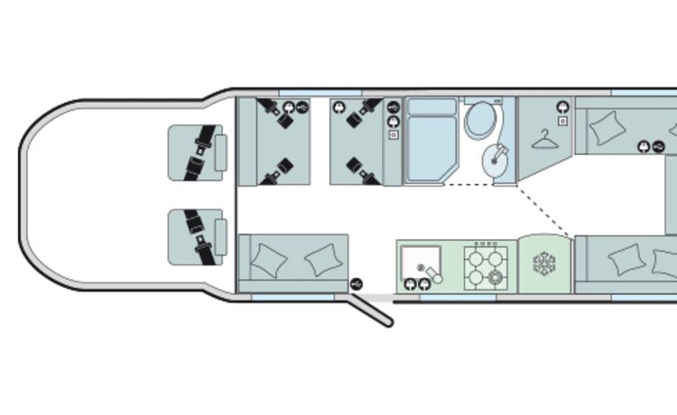 6 berth Bailey semi-integrated from 2017