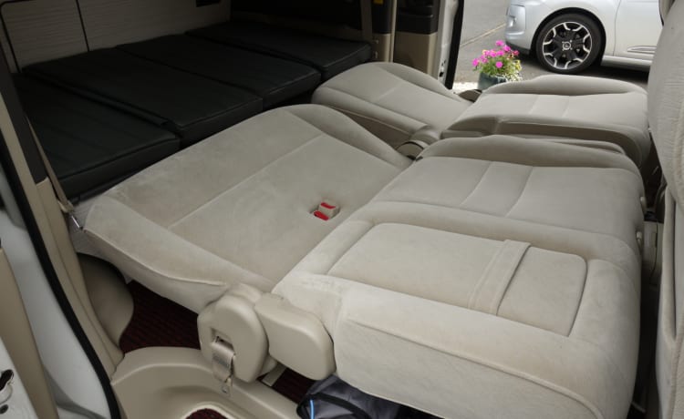 White Camper – Toyota Alphard Family Campervan for your Staycation