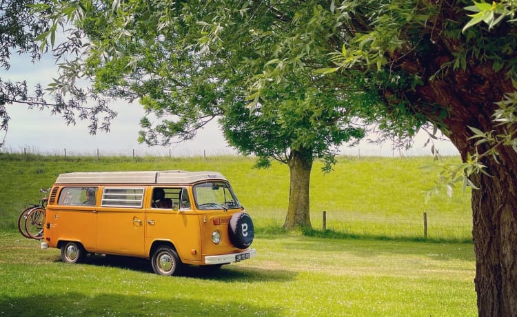 Ga op duurzame roadtrip met Calandria! ⚡️🚐 – 100% Electric! ⚡️ VW T2 "Calandria"