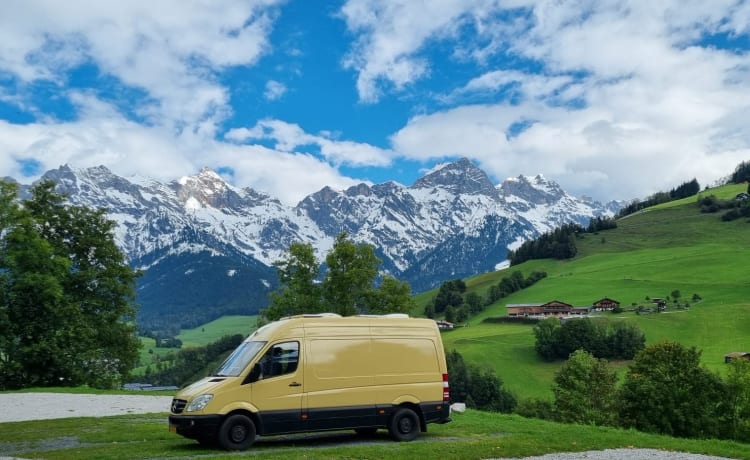 Gezellige camperbus met lekker veel ruimte!