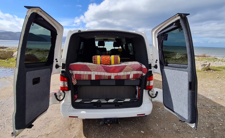 Bumble – VW T5 Campervan 2 Berth - Noord-Wales - Volledig verzekerd - Pechdekking