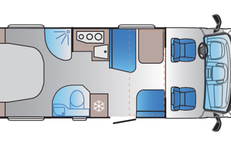 Camping-car de luxe 5 places (Édimbourg)