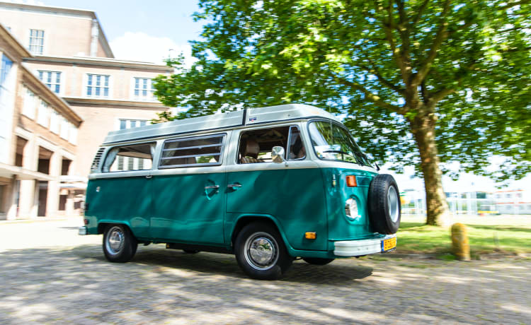 Ga op duurzame roadtrip met Lima! ⚡️🚐 – 100% électrique ! ⚡️VW T2 "Lima"