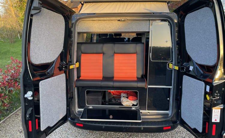 4-berth Ford Transit Custom Campervan (2015) with pop-top roof