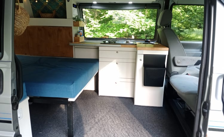 "No-rush bus" , geen haast wel genieten! –  Camping-car complet Volkswagen T4 bus 🤩