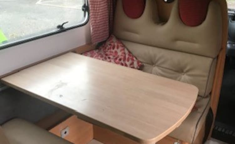 4 berth Chausson, main bed over cab