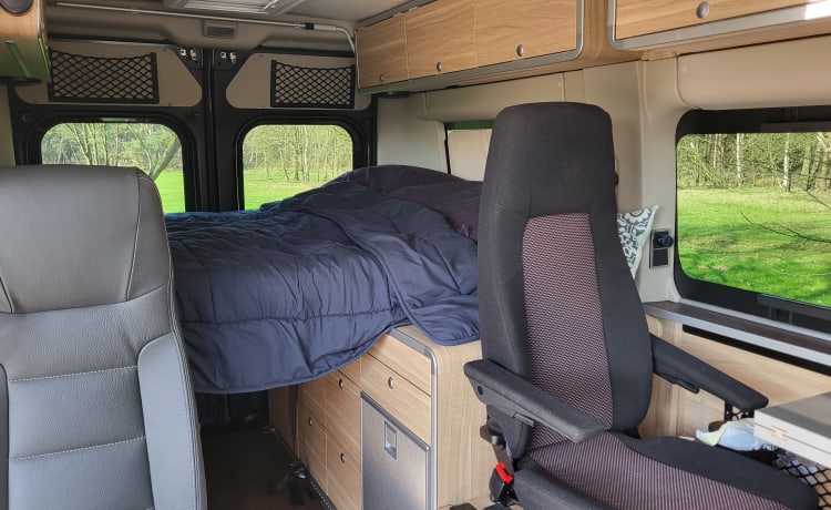 Buszz – Hymer RIo '14, 4-Sitzer/2 Schlafzimmer. Kompakt, überraschend geräumig