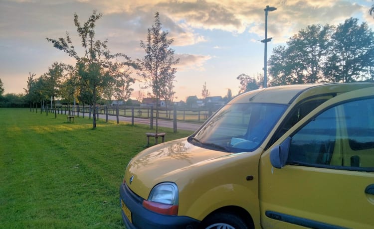 Yellow Fellow – Budget mini-camper Renault Kangoo