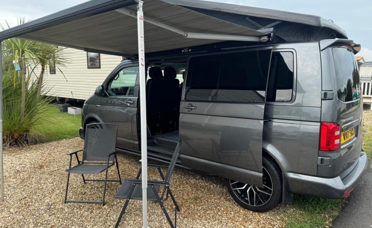 Birt  – 4 berth Volkswagen T6 Lwb campervan pop top from 2017