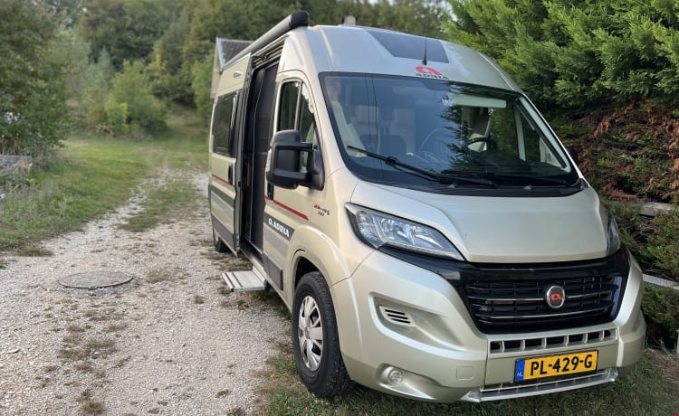 Camper di lusso, come nuovo, 5,99 m, automatico, 2 letti lunghi