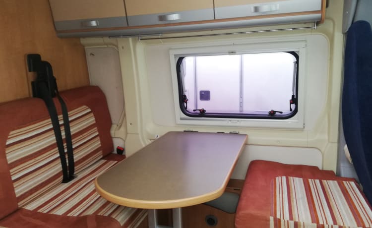 Blue Bird – Four-person EuraMobil Bus Camper