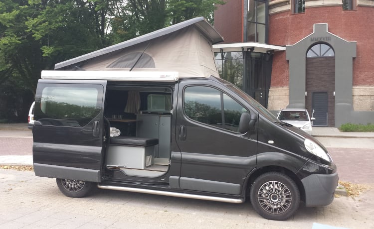 Un Renault Trafic confortable et compact.