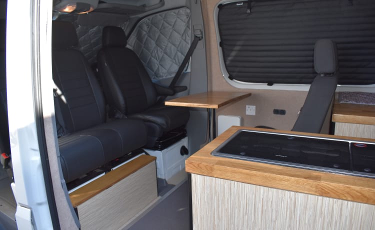 Blanco – 2-persoons Volkswagen camper uit 2015