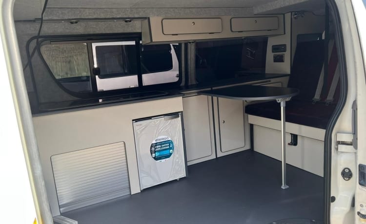 Tina – 4 berth Toyota HiAce Campervan for Hire - New Conversion