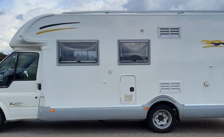 Very neat camper for 2 people with sufficient storage space.