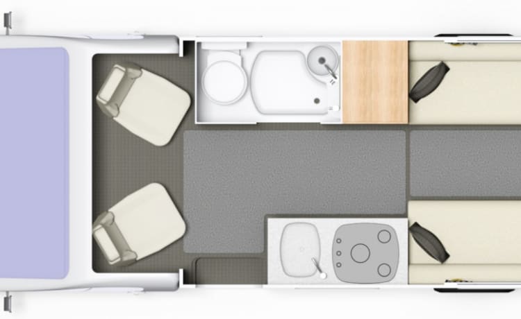 Daizy – Camping-car de luxe 2022 flambant neuf, parfait pour 2 personnes