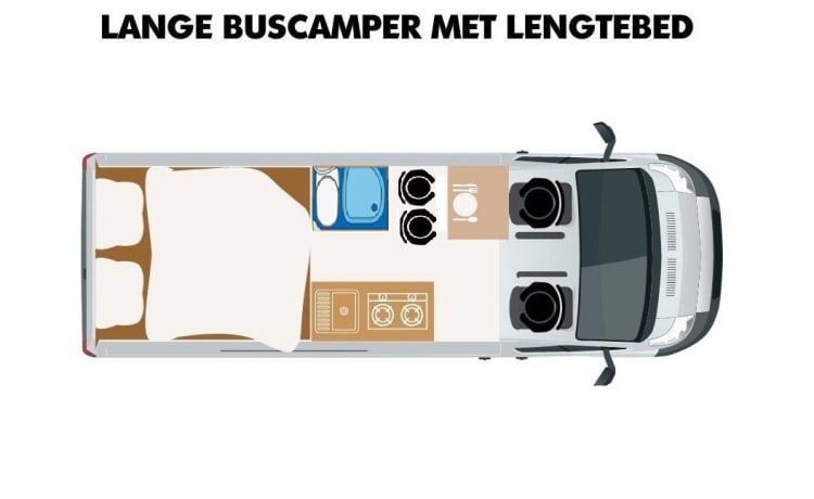 Sprinter XXL een heerlijke compacte camper met heel veel ruimte!