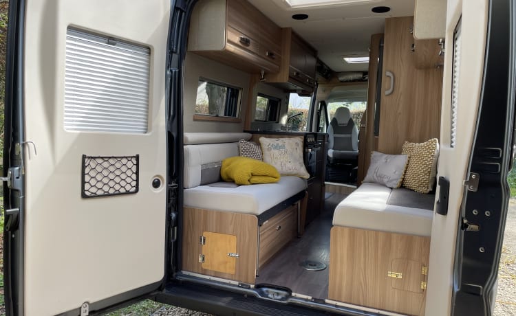 Our home away from home  – 4 berth Swift bus from 2018