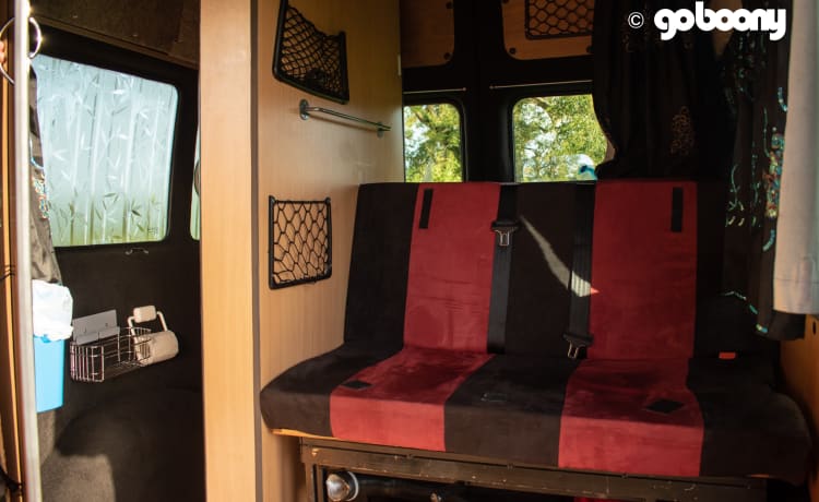 A beautiful self-converted campervan.  Ideal for summer and winter hires 