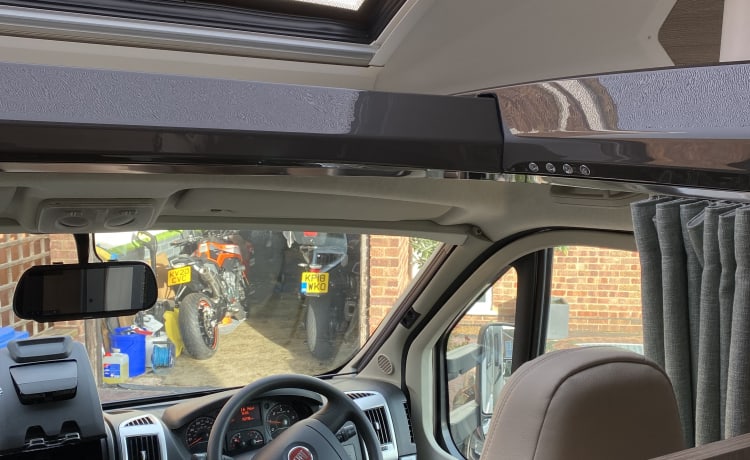 Margo – Hire Margo our immaculate seven berth Chausson Motorhome.