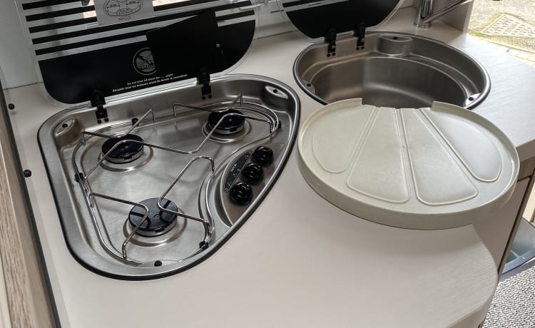 Margo – Hire Margo our immaculate seven berth Chausson Motorhome.