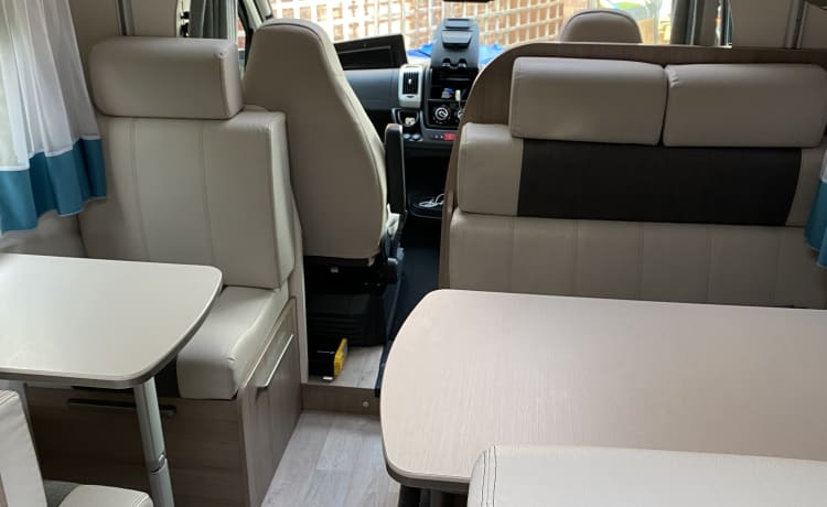 Margo – Hire Margo our immaculate seven berth Chausson Motorhome.