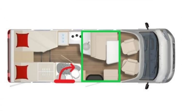 2p Bürstner semi-integrated from 2020