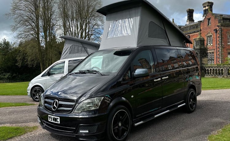 Black VIP Vito – 4 berth Mercedes-Benz campervan from 2012