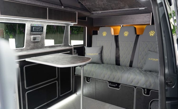 Grey VW – 4 berth Volkswagen campervan from 2023