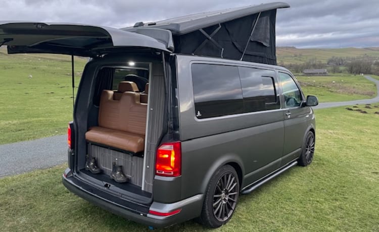 Gray – 4-persoons Volkswagen campervan uit 2018