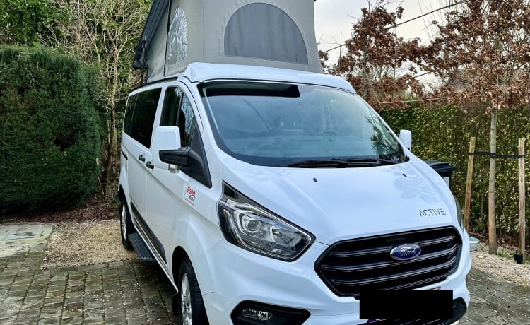 Camping-car (2 à 4p) avec porte-vélos (Ford Transit Bürstner Copa 500) 